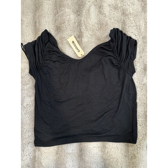 GARAGE Black crop top Size L - Picture 10 of 11